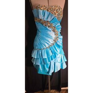 Riva Designs Aqua Satin 10 Dress